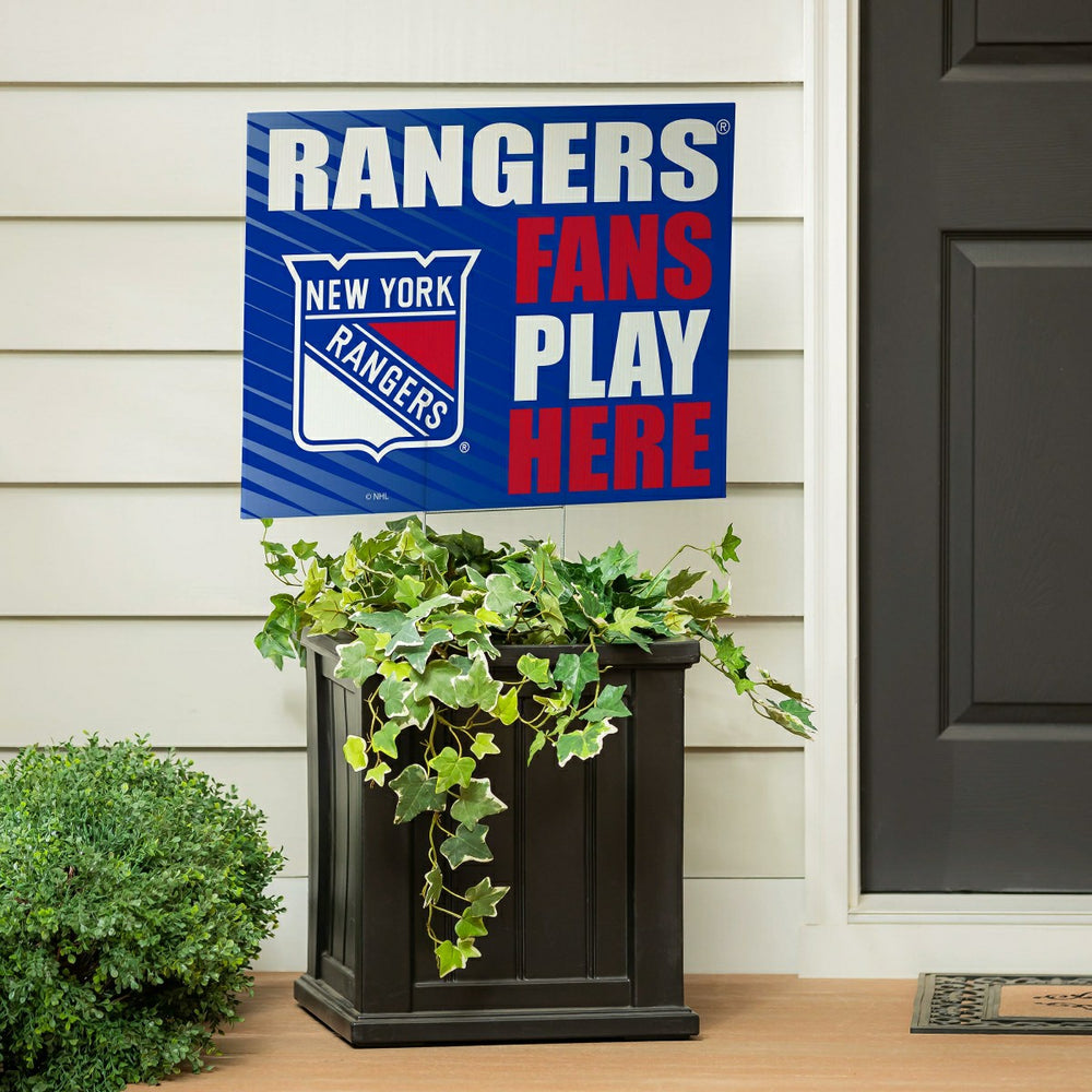 New York Rangers Coroplast Yard Sign "Fans Play Here", NHL, Home