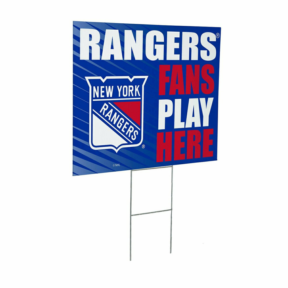 New York Rangers Coroplast Yard Sign "Fans Play Here", NHL, Home