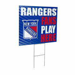 New York Rangers Coroplast Yard Sign "Fans Play Here", NHL, Home