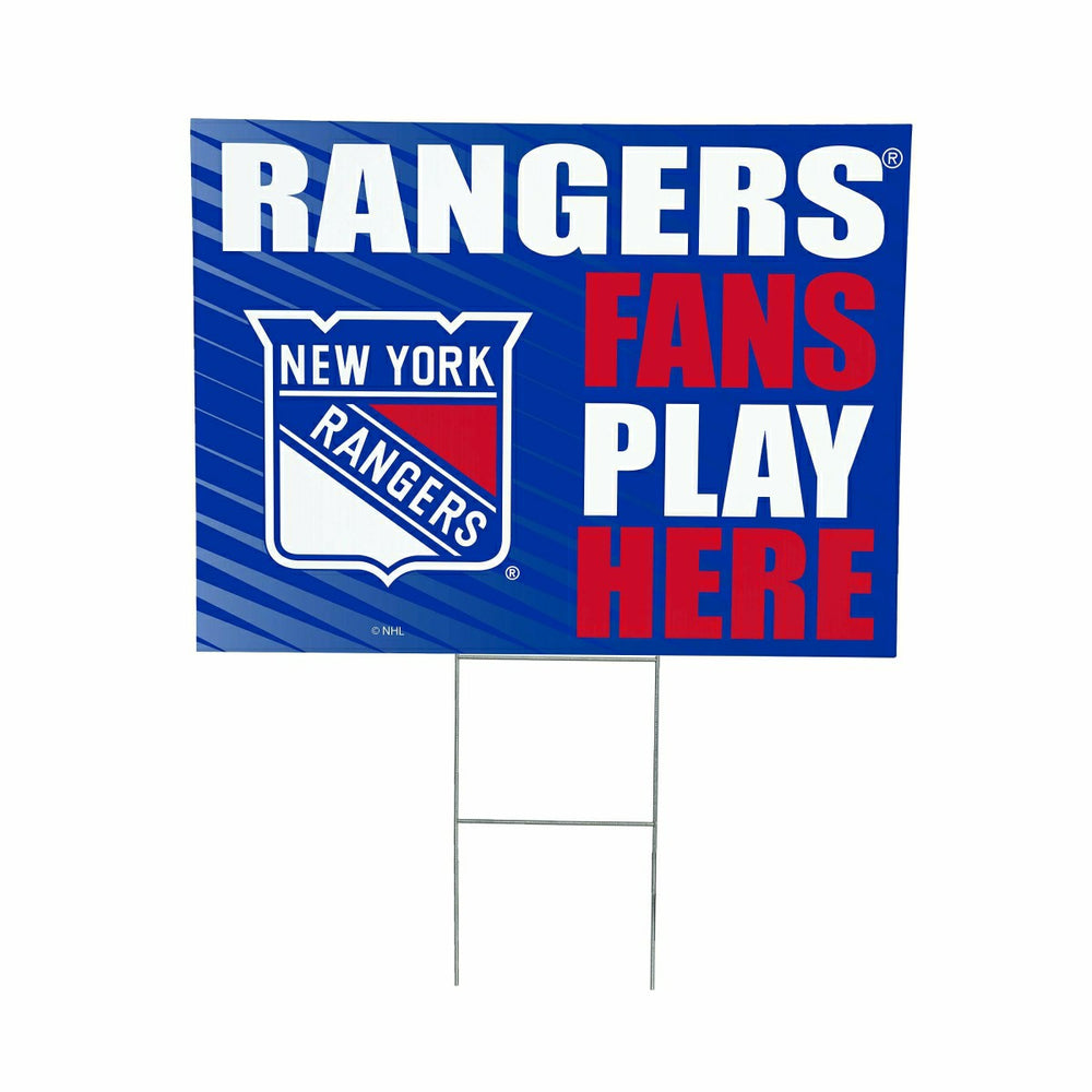 New York Rangers Coroplast Yard Sign "Fans Play Here", NHL, Home