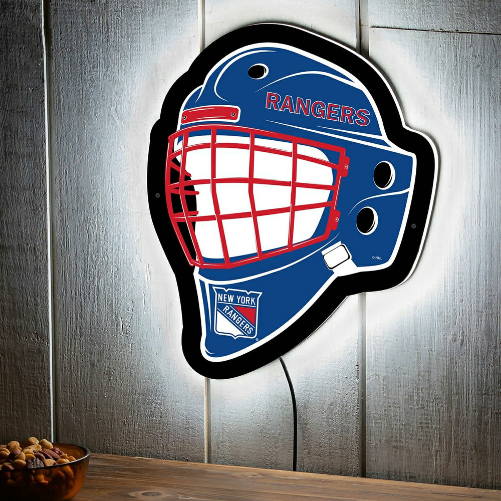 LED Wall Decor, Helmet, New York Rangers, NHL, Home