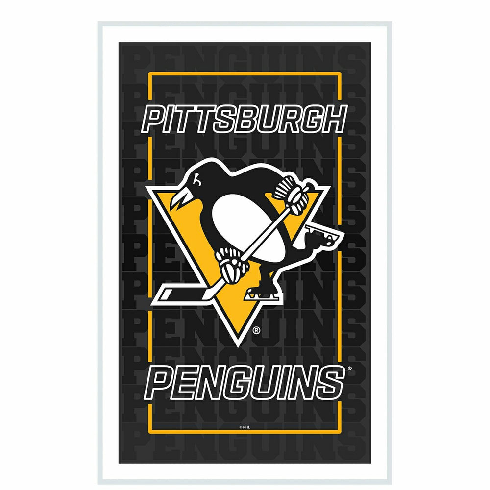 Pittsburgh Penguins Hockey Rectangle Neolite LED Decor, NHL, Home