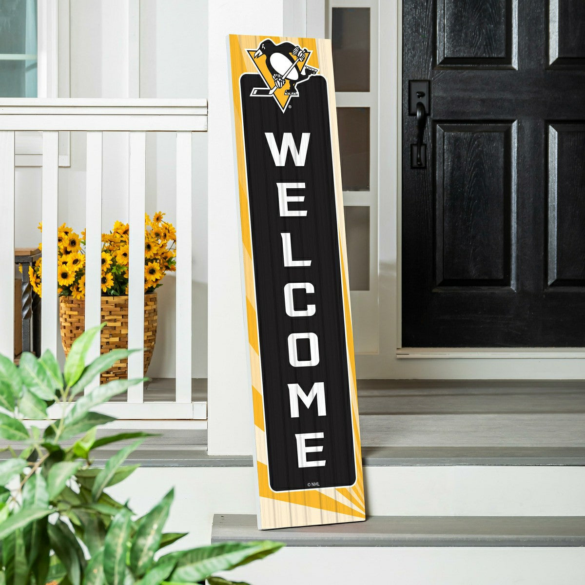 Pittsburgh Penguins Summer Seasonal Single Sided Leaner, 46", NHL, Home