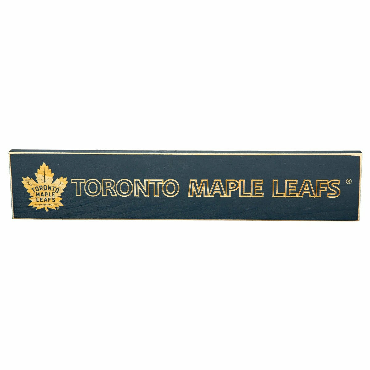 Toronto Maple Leafs Engraved Wood Sign, 3.5" x 18", NHL, Home