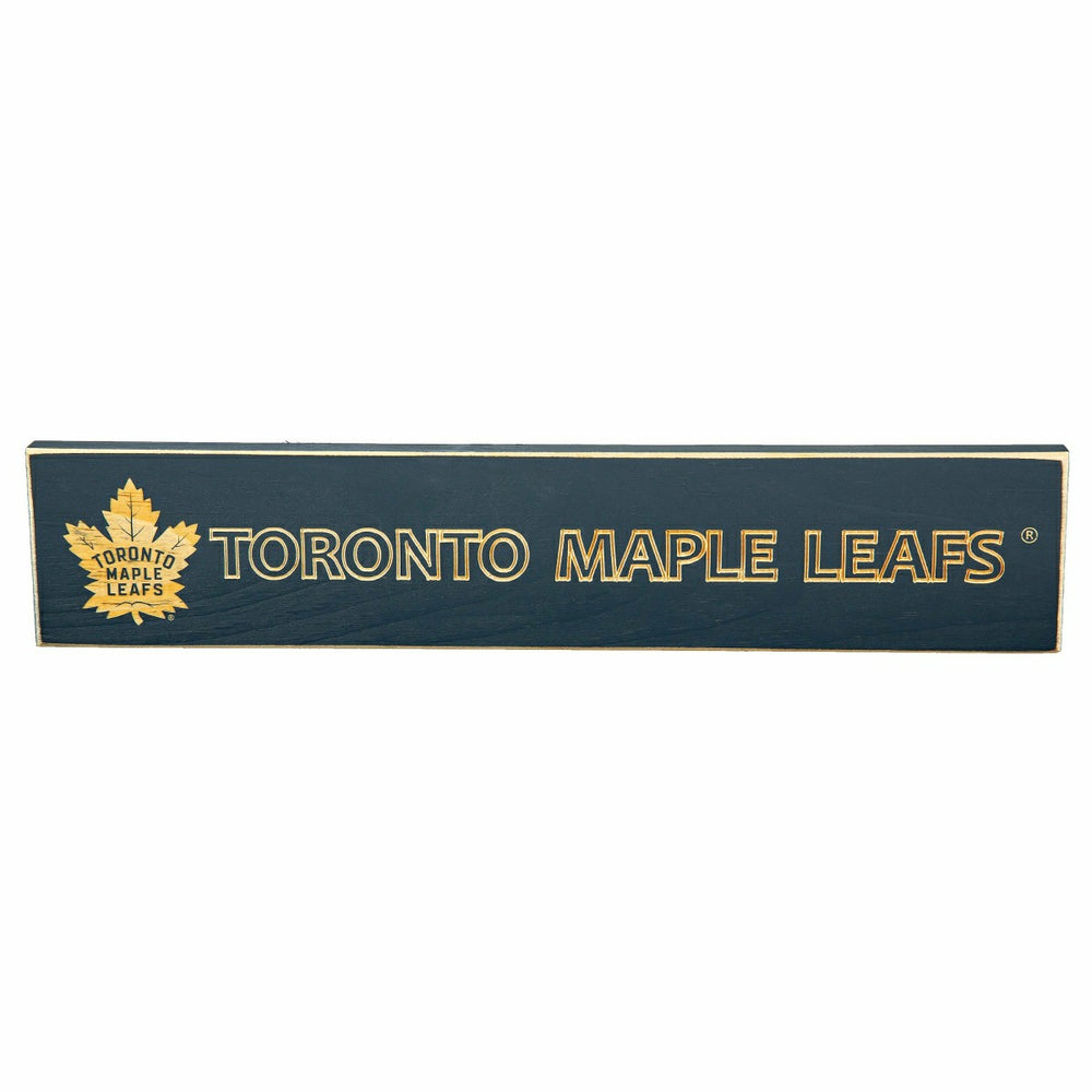 Toronto Maple Leafs Engraved Wood Sign, 3.5" x 18", NHL, Home