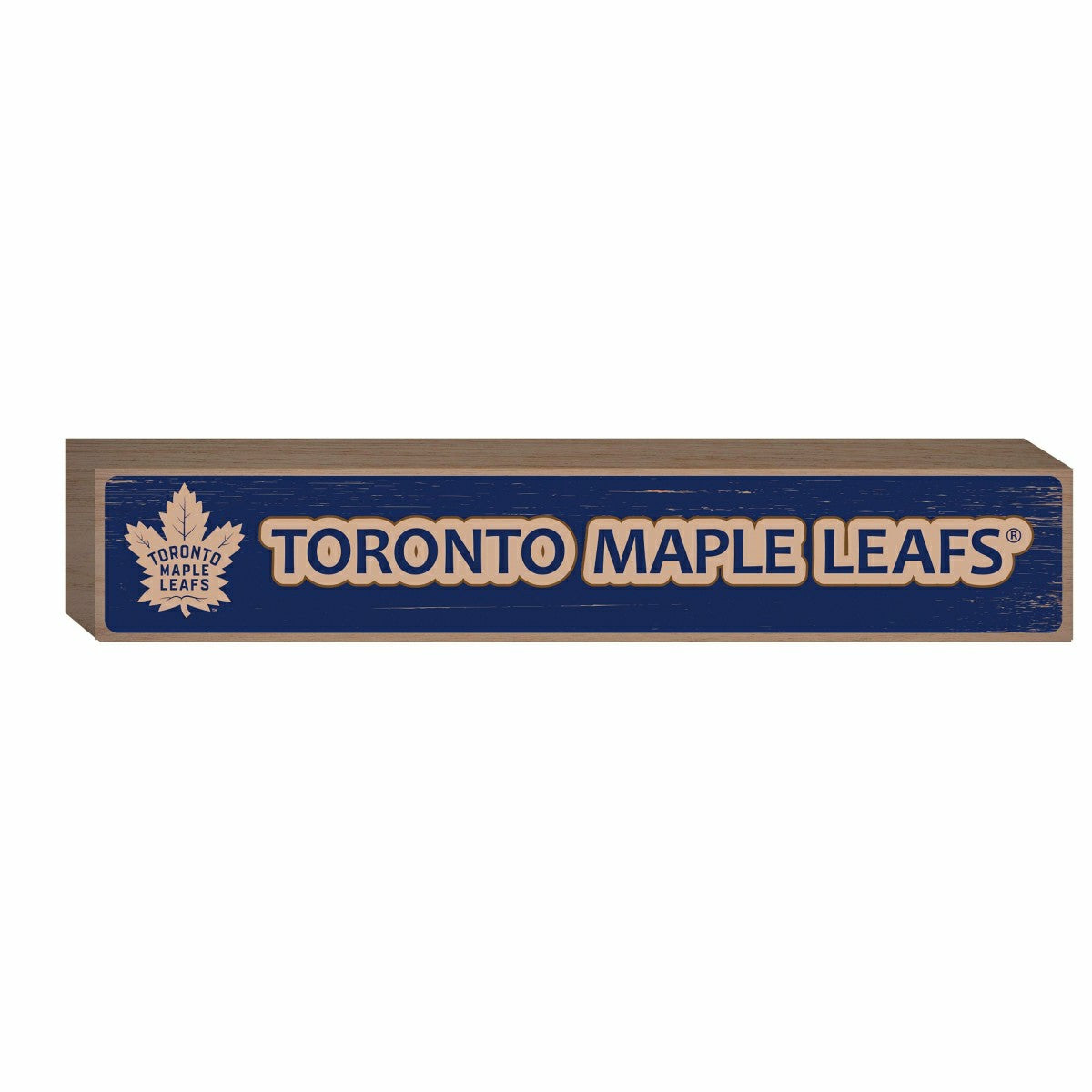 Toronto Maple Leafs Engraved Wood Sign, 3.5" x 18", NHL, Home
