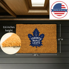Coir Mat, 16"x28", Toronto Maple Leafs, NHL