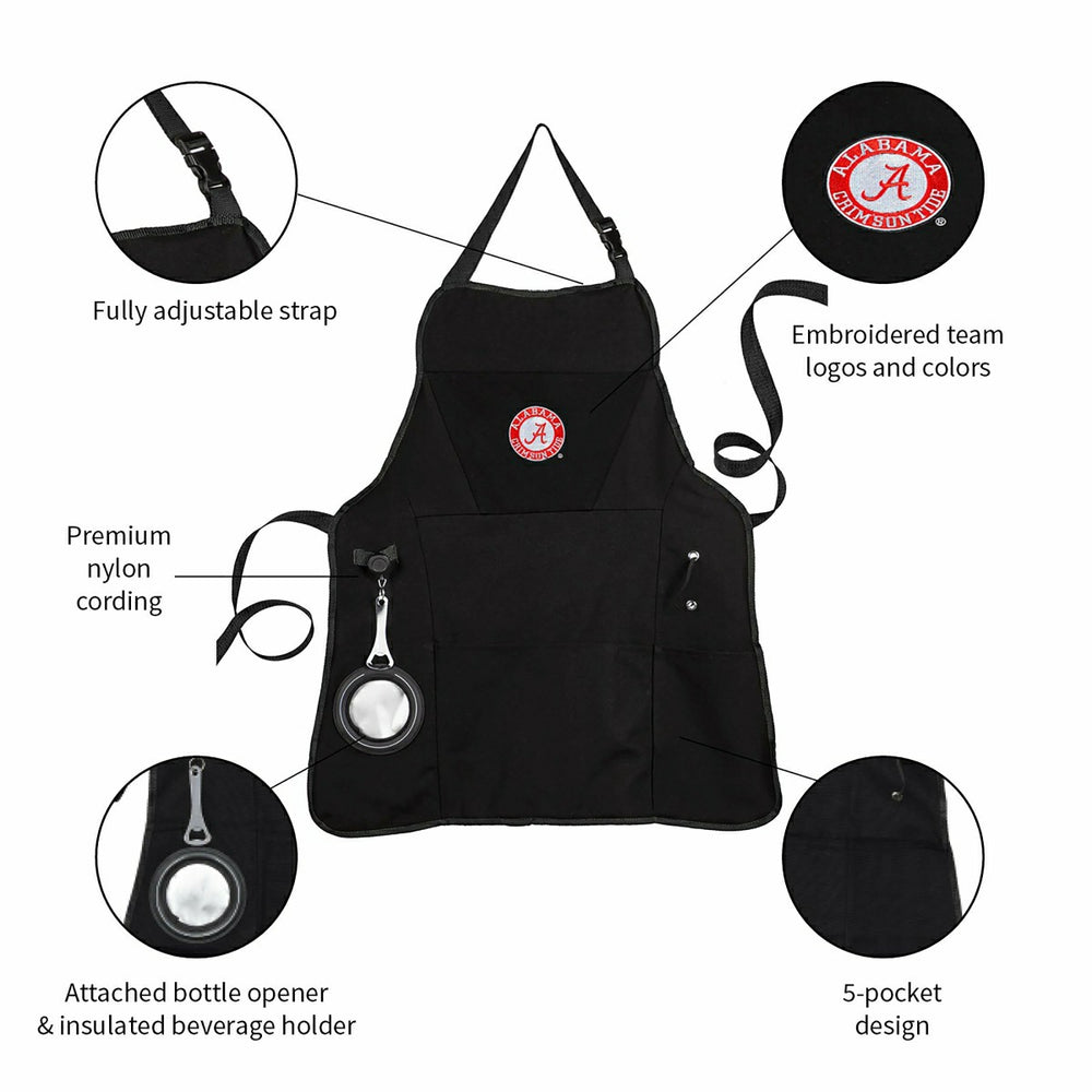 Grill Apron, Black, University of Alabama, Home, Collegiate