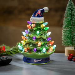 Atlanta Braves 8" LED Ceramic Christmas Tree, MLB, Home