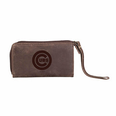 Chicago Cubs Wristlet Wallet Brown, MLB, Home