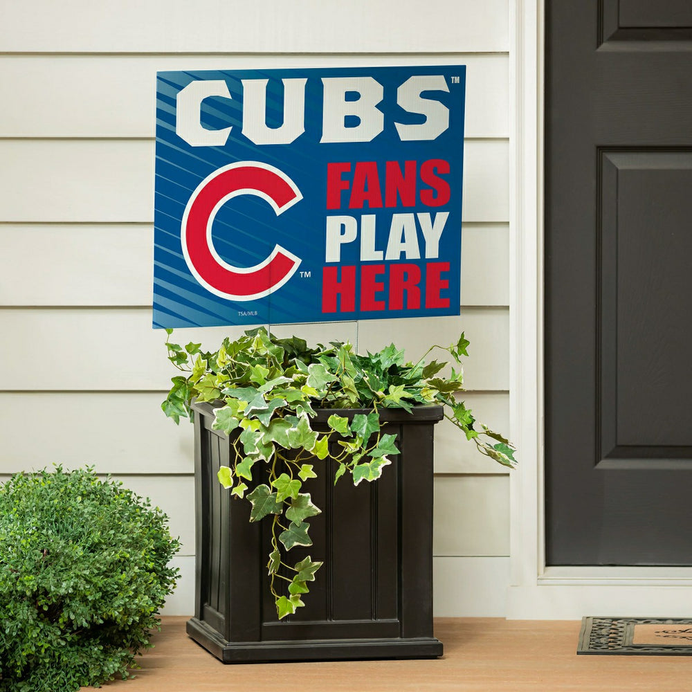 Chicago Cubs Coroplast Yard Sign "Fans Play Here", MLB, Home