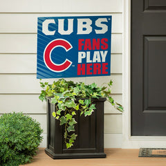 Chicago Cubs Coroplast Yard Sign "Fans Play Here", MLB, Home