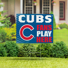 Chicago Cubs Coroplast Yard Sign "Fans Play Here", MLB, Home