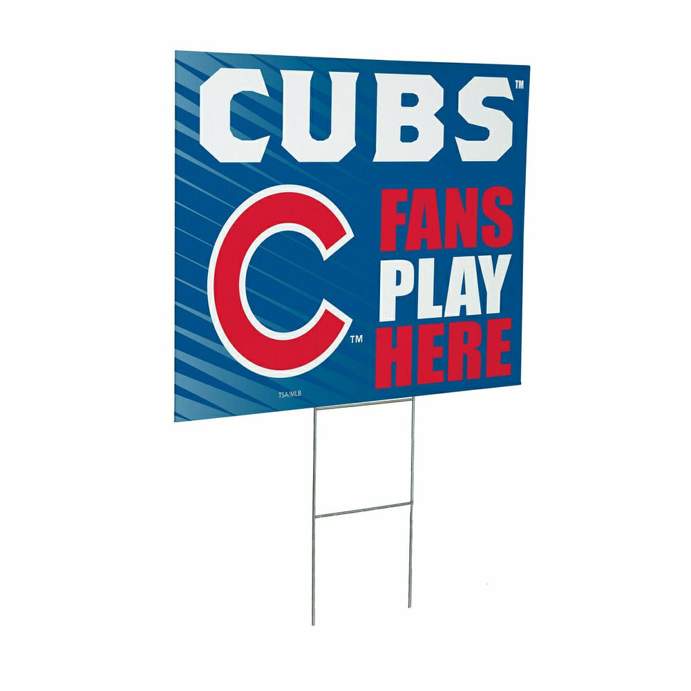 Chicago Cubs Coroplast Yard Sign "Fans Play Here", MLB, Home