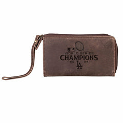 Los Angeles Dodgers Wristlet Wallet, Brown, SC24 Champions, MLB, Home