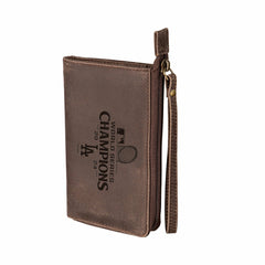 Los Angeles Dodgers Wristlet Wallet, Brown, SC24 Champions, MLB, Home