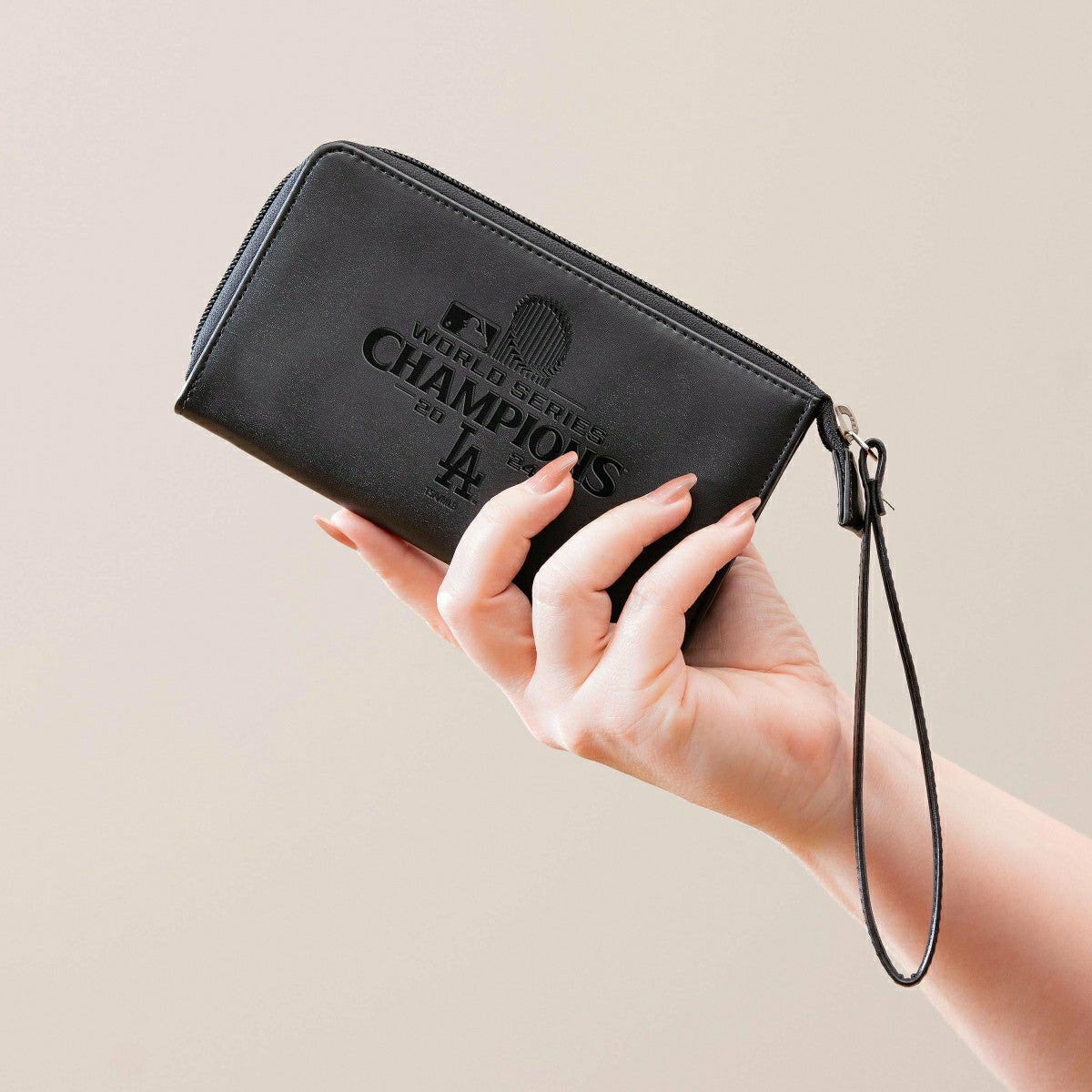 Los Angeles Dodgers Wristlet Wallet, Black, SC24 Champions, MLB, Home