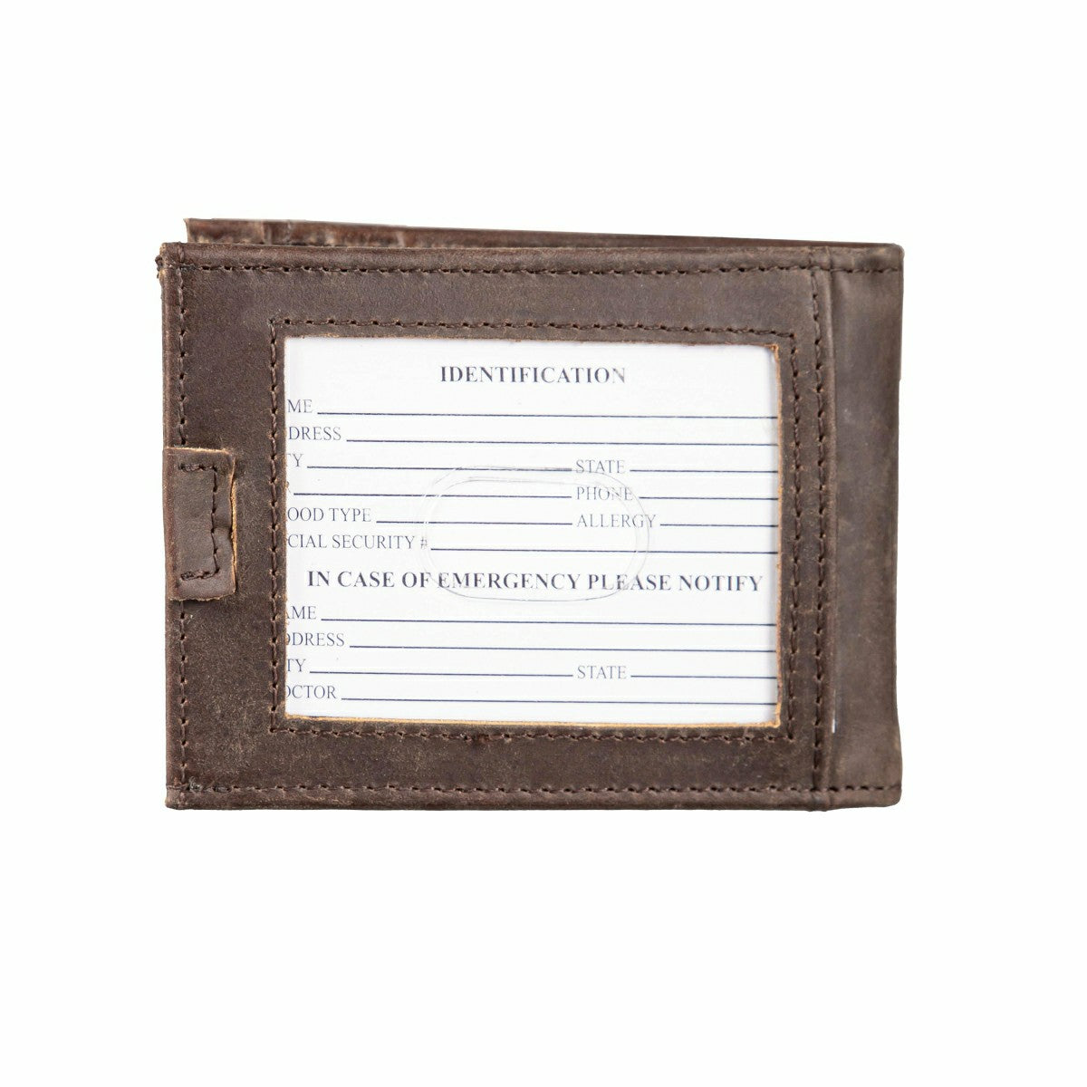 Los Angeles Dodgers Front Pocket Wallet with RFID Blocking, Brown, SC2, MLB, Home