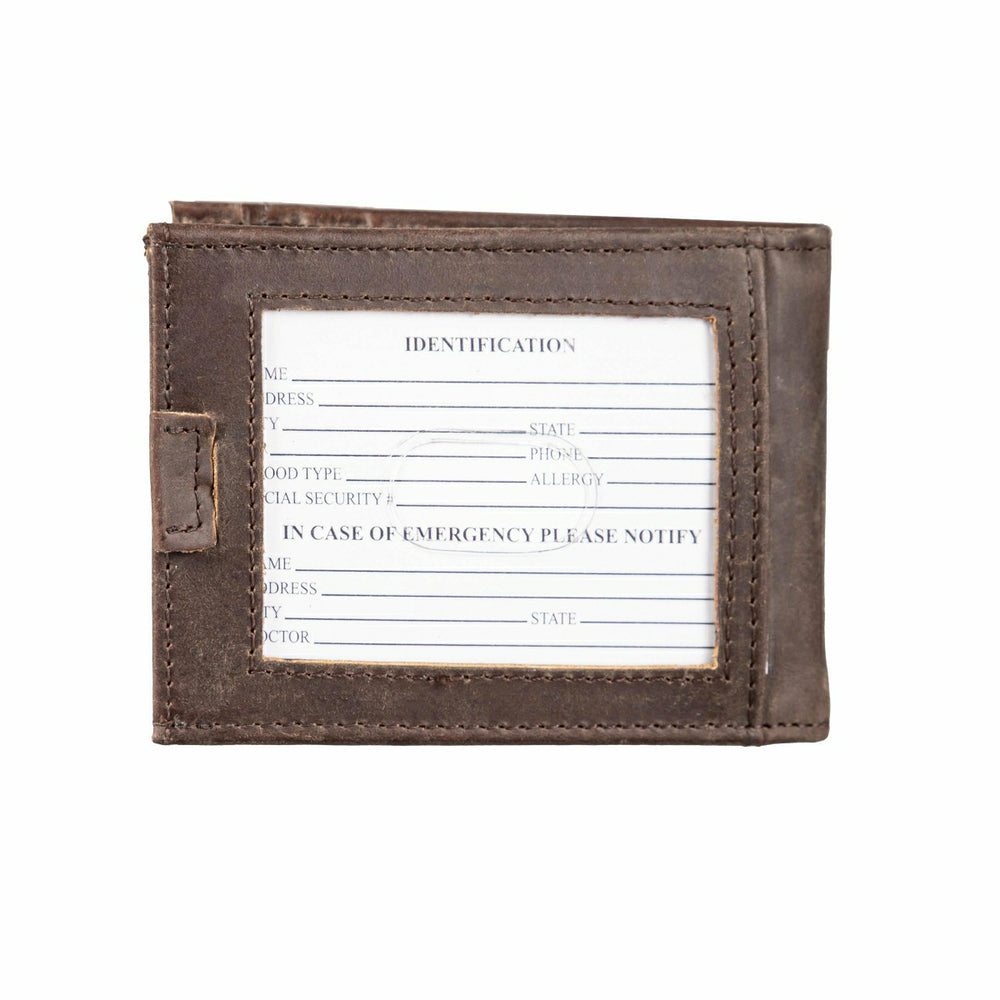 Los Angeles Dodgers Front Pocket Wallet with RFID Blocking, Brown, SC2, MLB, Home