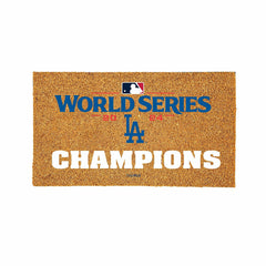 Los Angeles Dodgers Coir Mat 1C with Color Logo, World Series Champion, MLB