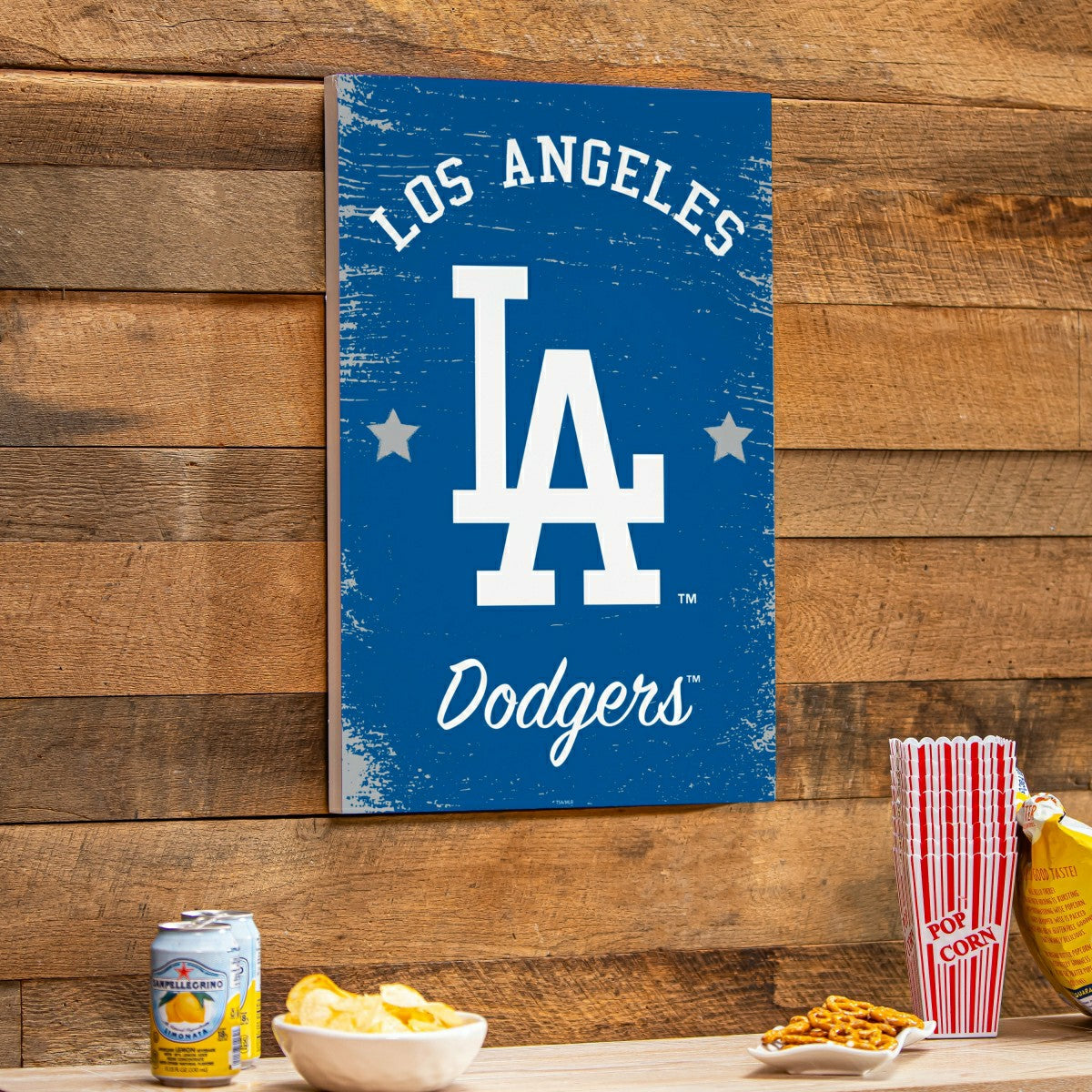 Los Angeles Dodgers Wood Wall Sign, 16x24, MLB, Home