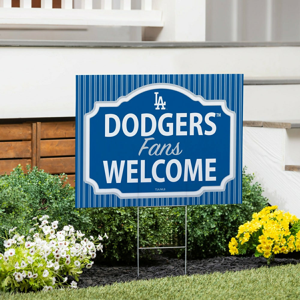 Los Angeles Dodgers Coroplast Yard Sign, "Fans Welcome", MLB, Home