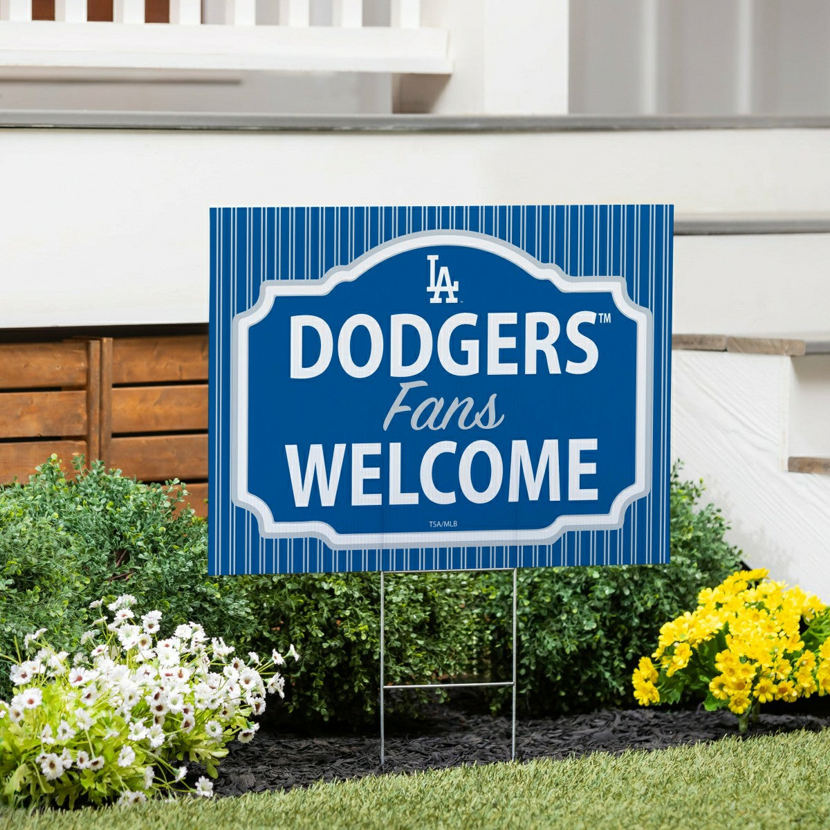 Los Angeles Dodgers Coroplast Yard Sign, "Fans Welcome", MLB, Home