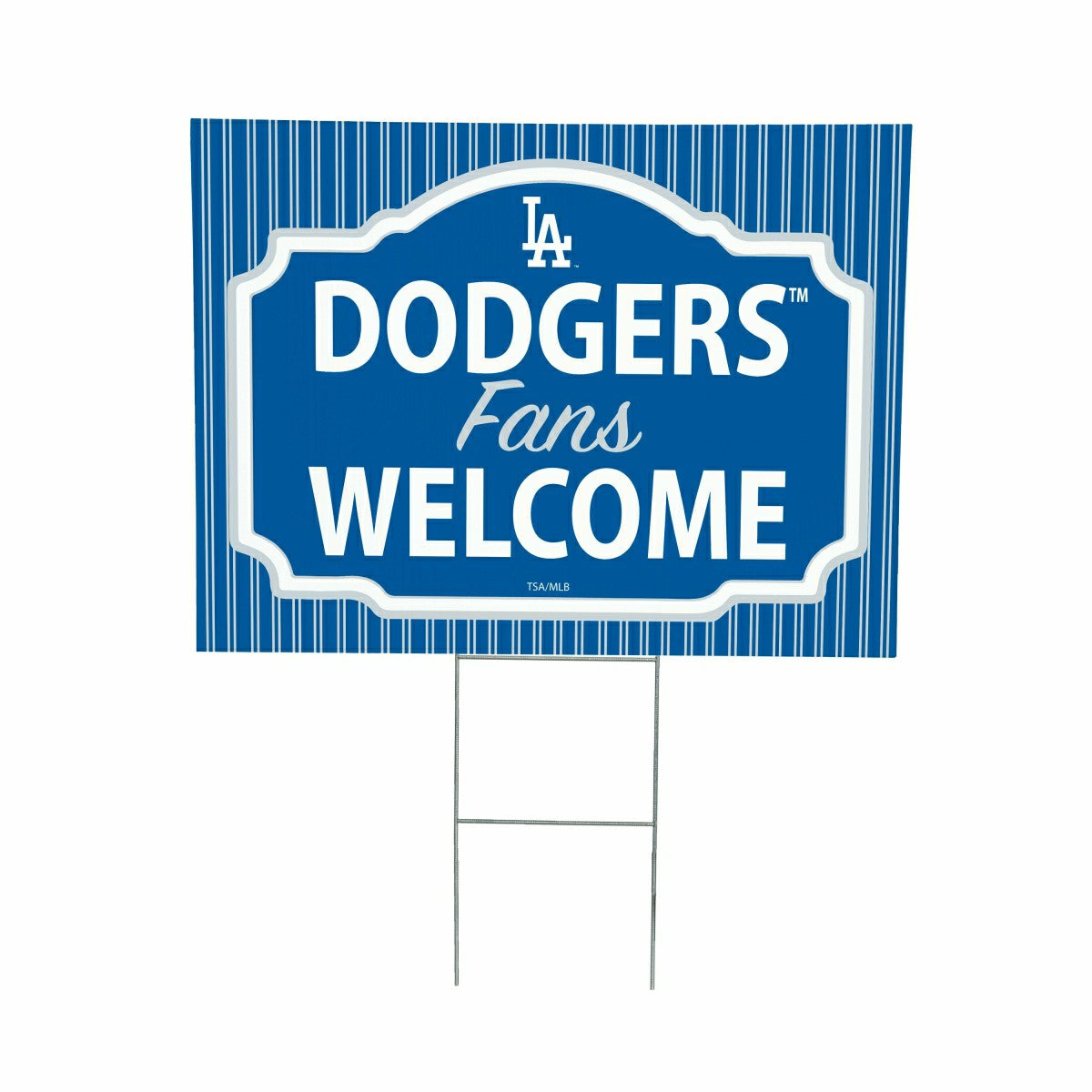 Los Angeles Dodgers Coroplast Yard Sign, "Fans Welcome", MLB, Home