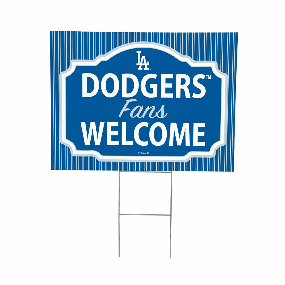 Los Angeles Dodgers Coroplast Yard Sign, "Fans Welcome", MLB, Home