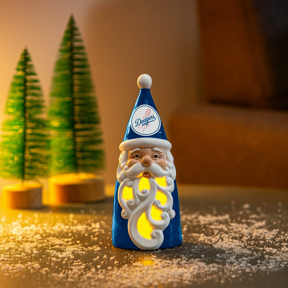 Los Angeles Dodgers Santa LED Statuary, 8", MLB, Home