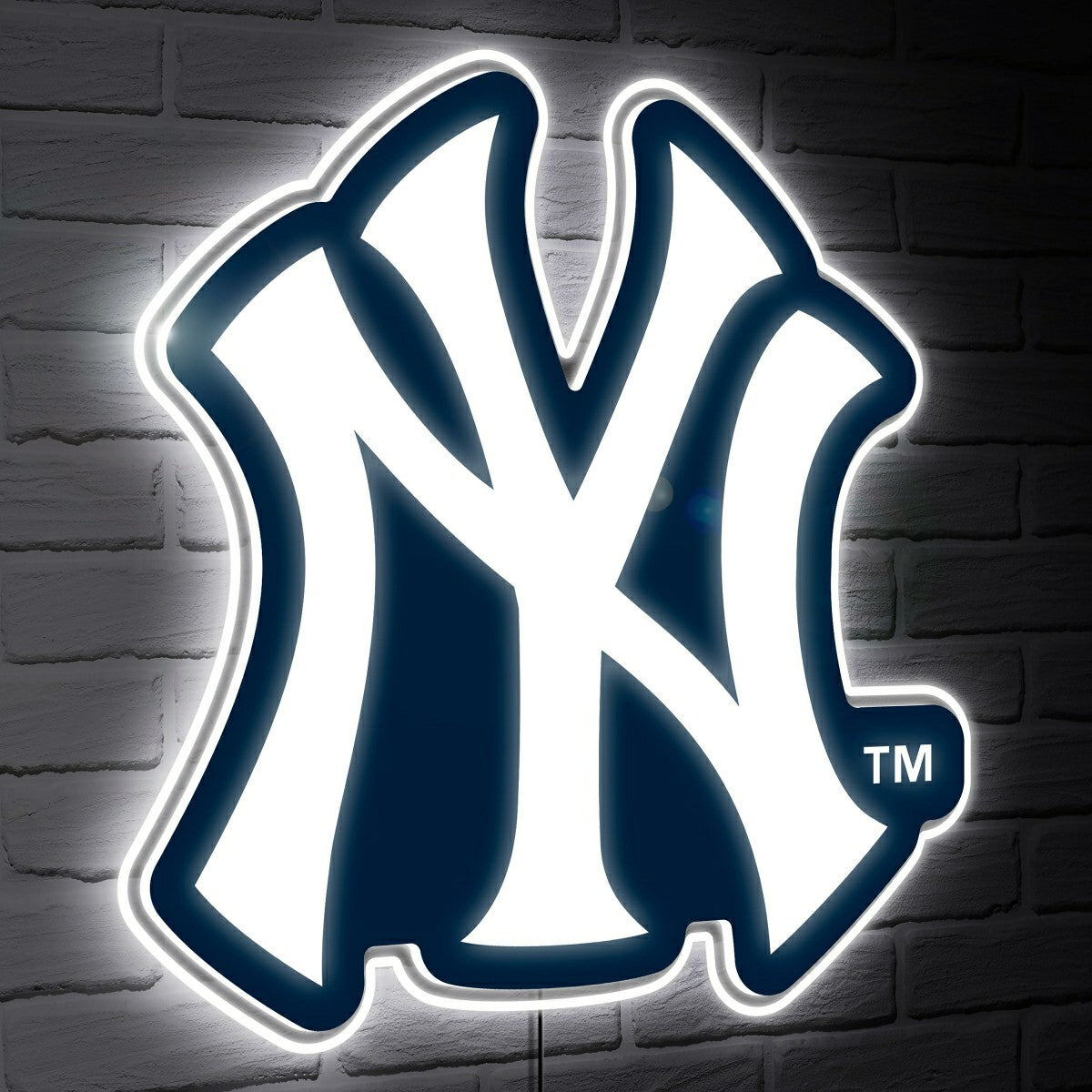 New York Yankees LED Wall Decor, Glazelite, Logo, MLB, Home