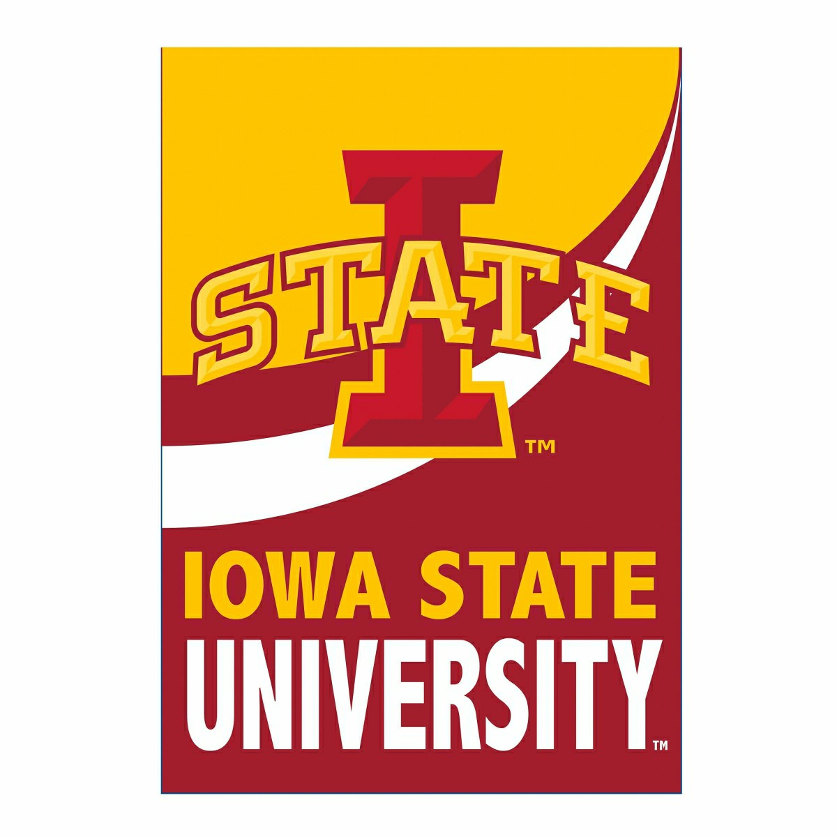 Iowa State University Burlap Flag House Size, Sale, Collegiate, Home