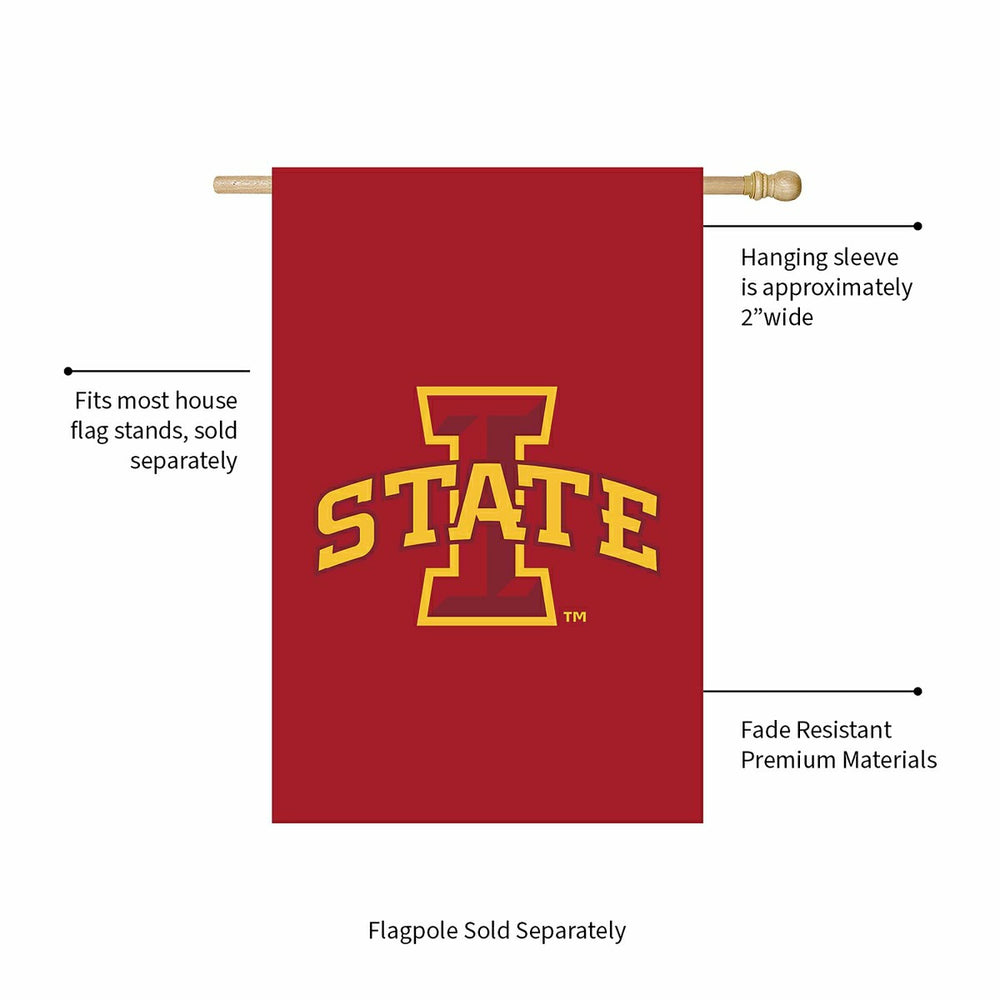 Iowa State University Applique House Flag, Sale, Collegiate, Home
