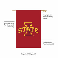 Iowa State University Applique House Flag, Sale, Collegiate, Home