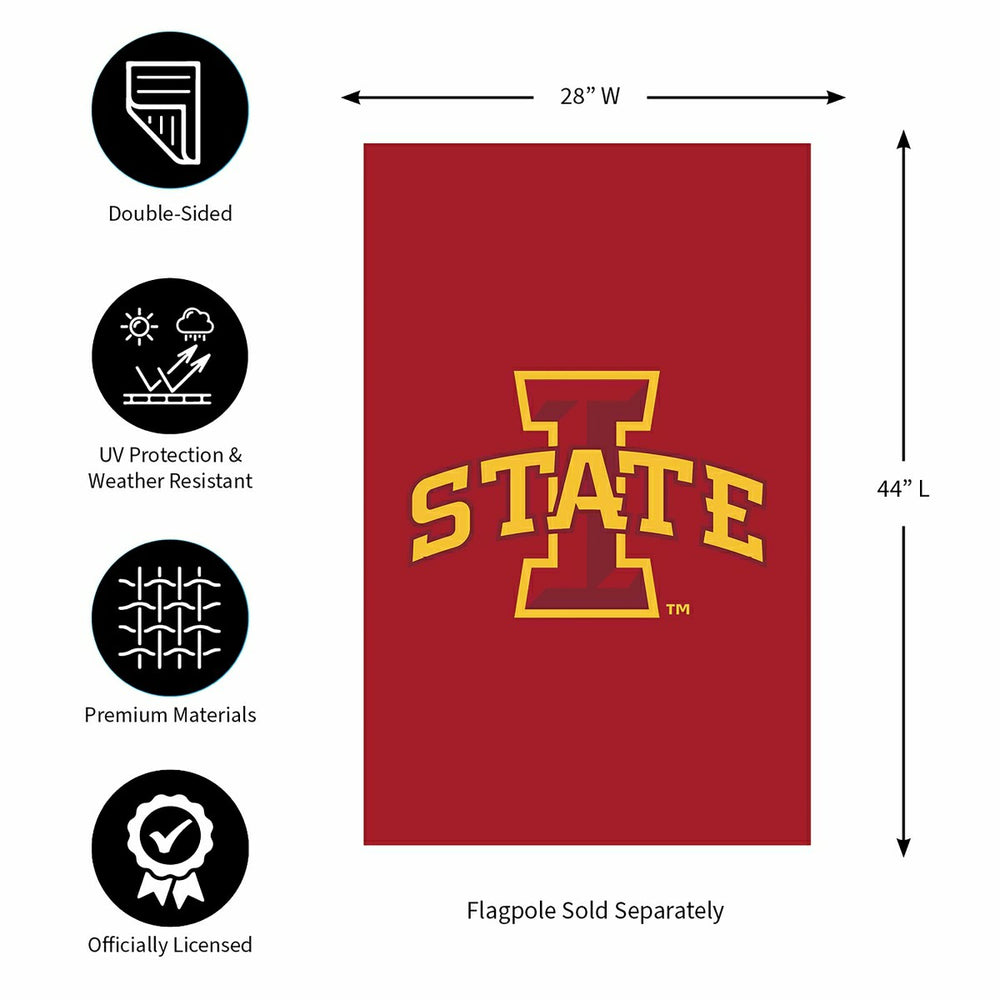 Iowa State University Applique House Flag, Sale, Collegiate, Home
