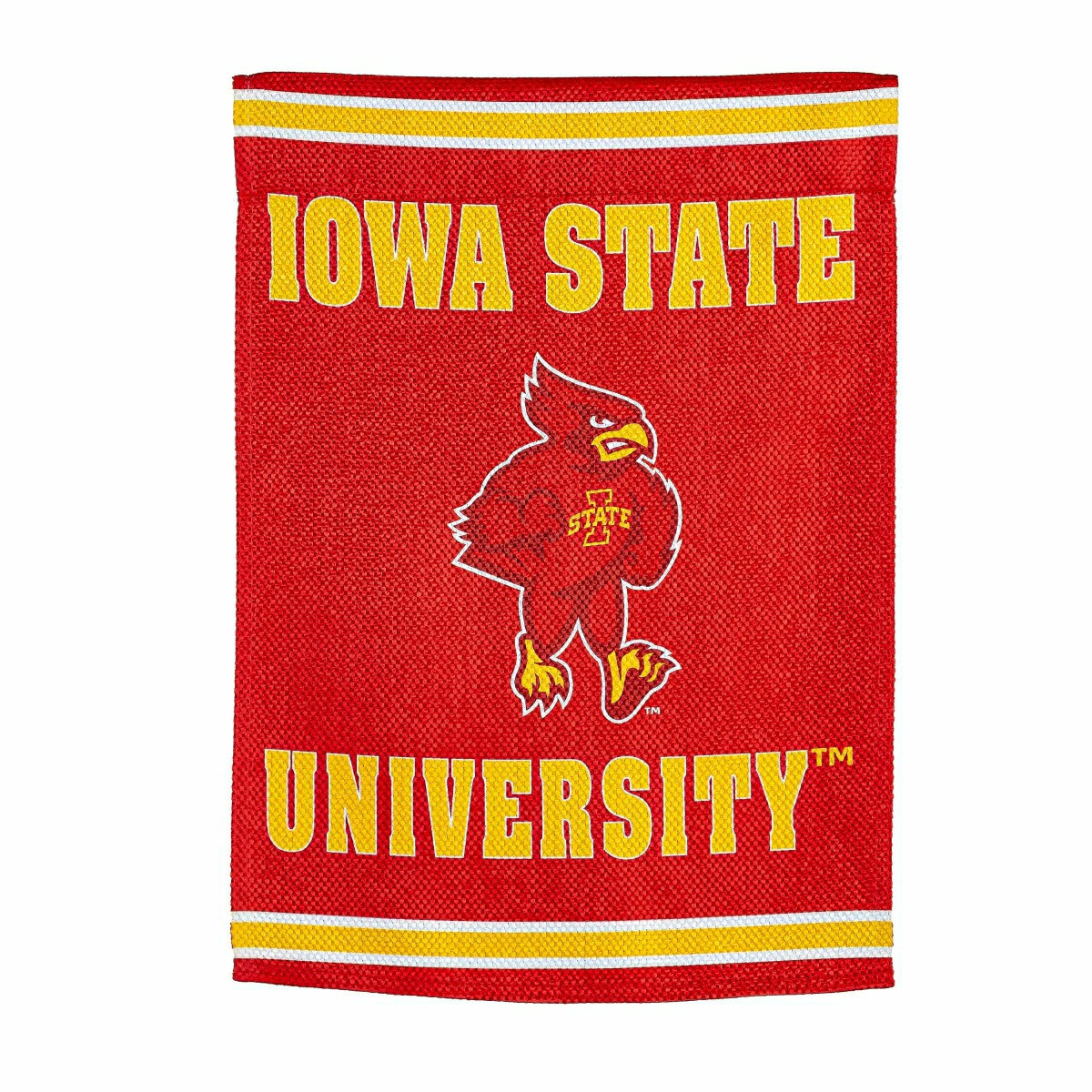 Embossed Suede Flag, GDN Size, Iowa State University, Sale, Collegiate, Home