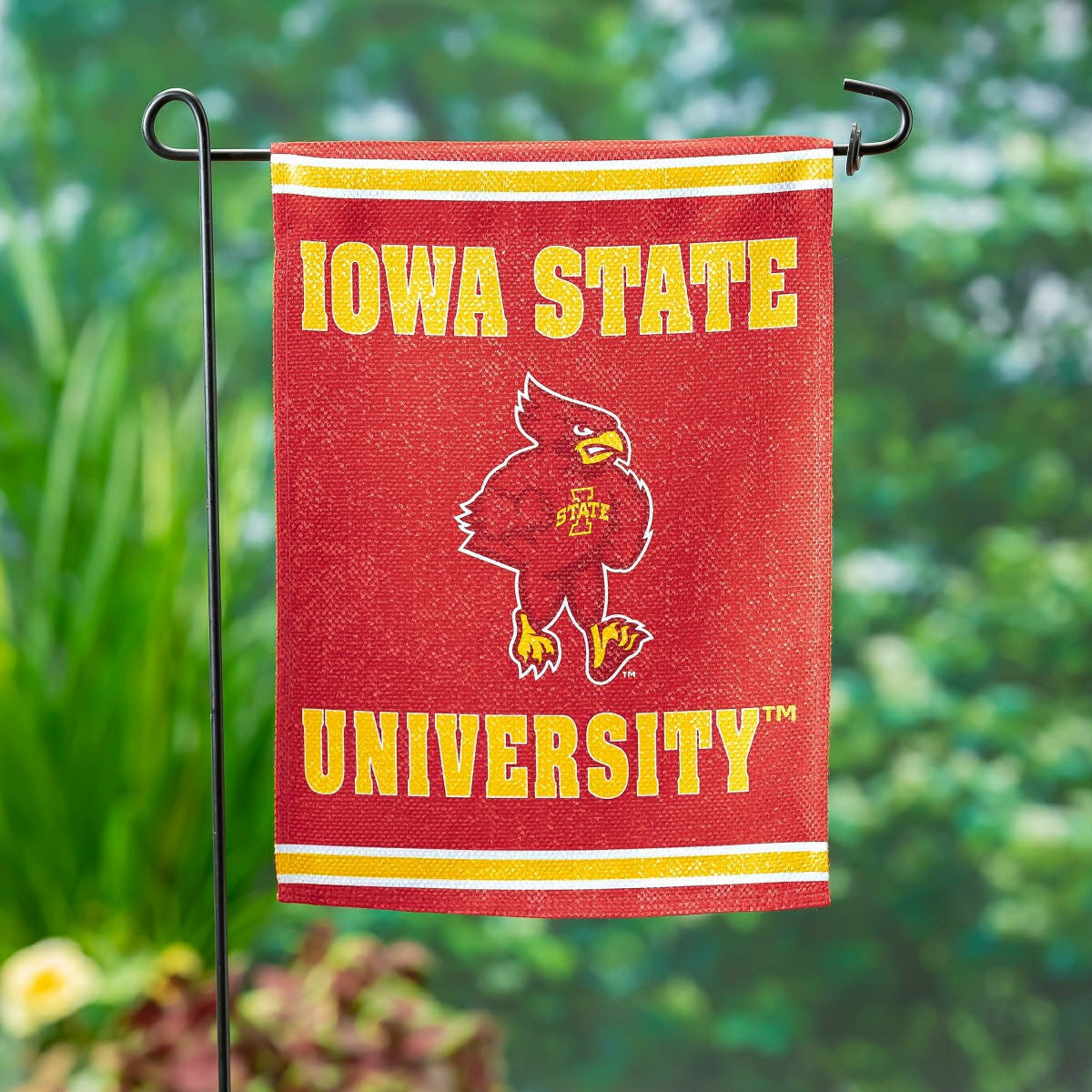 Embossed Suede Flag, GDN Size, Iowa State University, Sale, Collegiate, Home