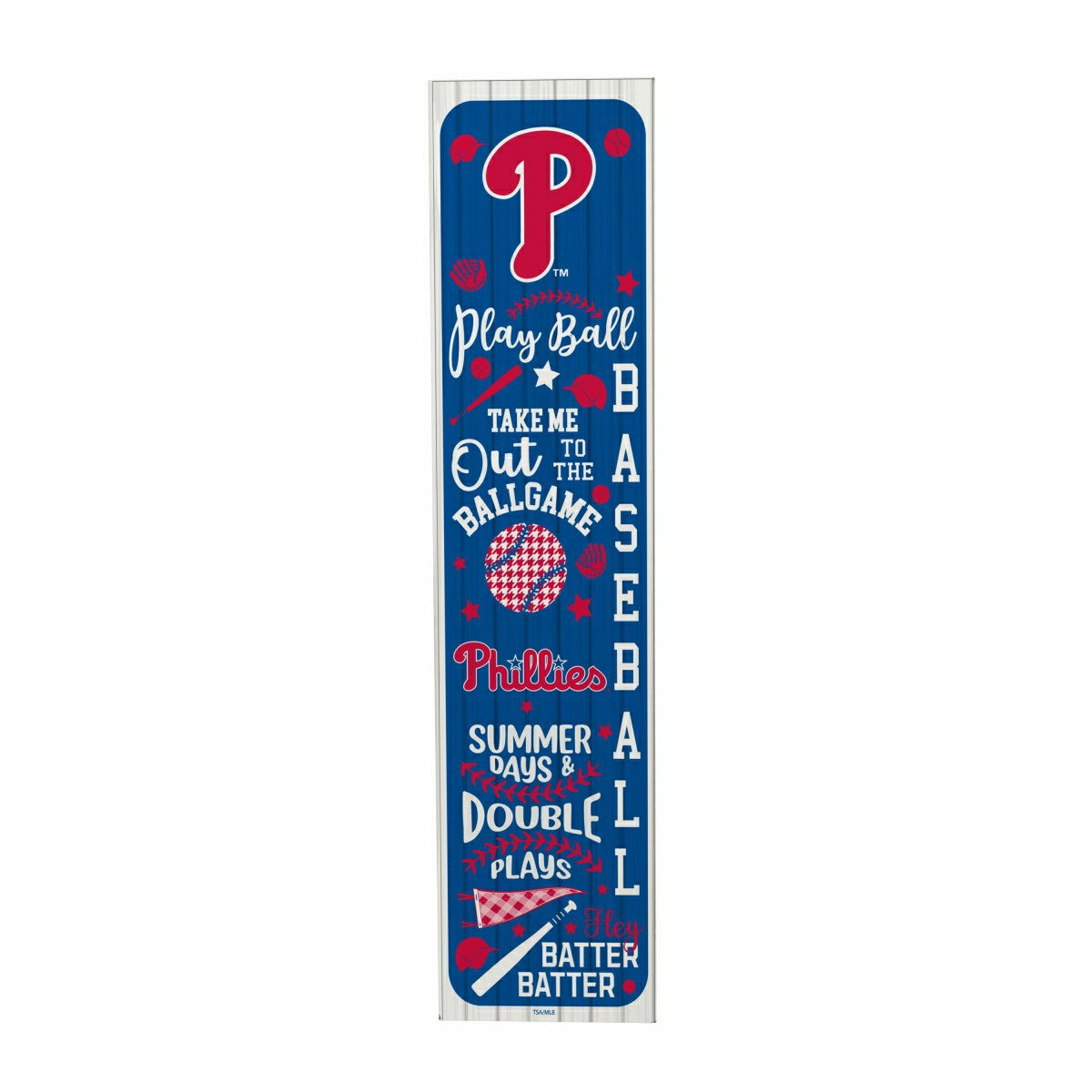 Philadelphia Phillies, Spring Seasonal Leaner, 46" Double Sided, MLB, Home