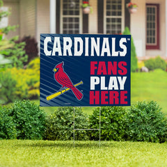 St Louis Cardinals Coroplast Yard Sign "Fans Play Here", MLB, Home