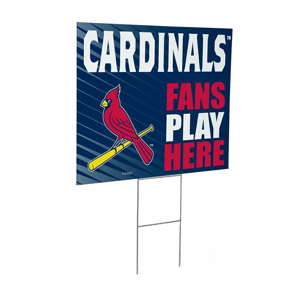 St Louis Cardinals Coroplast Yard Sign "Fans Play Here", MLB, Home