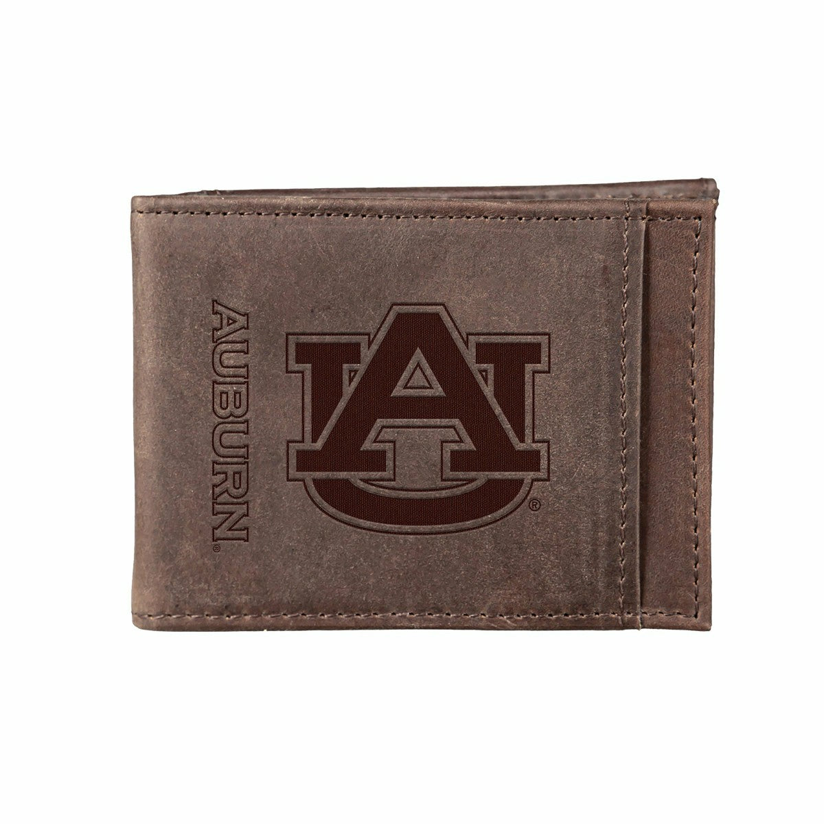 Front Pocket Wallet w/ RFID Blocking, Auburn University, Brown, Collegiate, Home