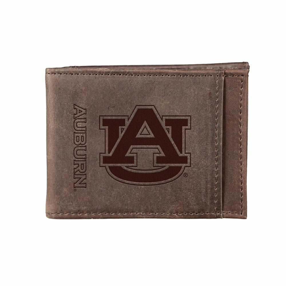 Front Pocket Wallet w/ RFID Blocking, Auburn University, Brown, Collegiate, Home