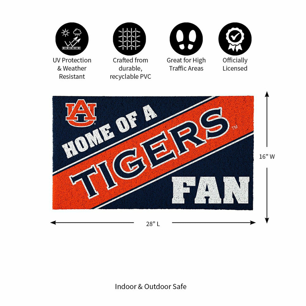 Auburn University, PVC Mat COLOR, Home of a Fan, Collegiate