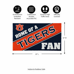 Auburn University, PVC Mat COLOR, Home of a Fan, Collegiate