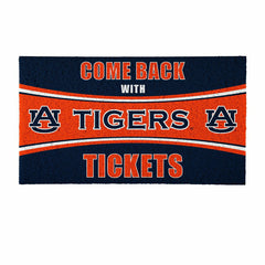 28" x 16" PVC Trapper Mat, Come Back with Tickets, Auburn University, Collegiate