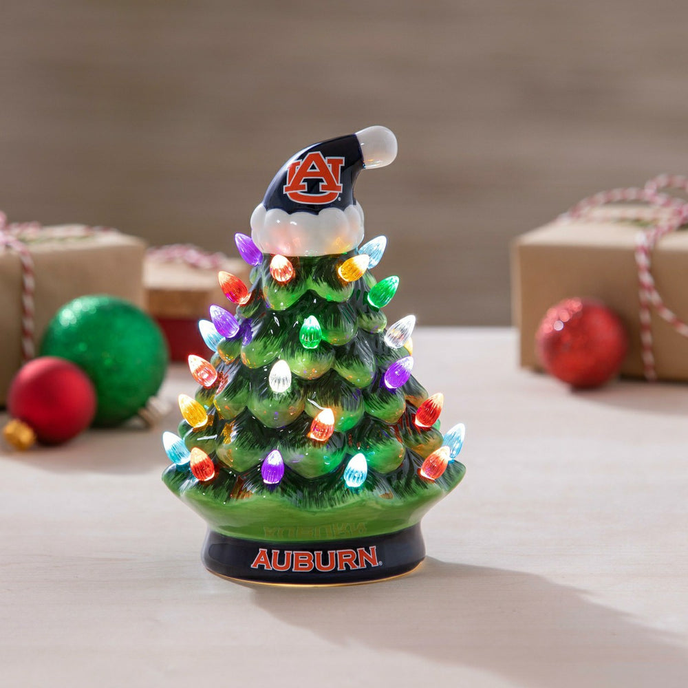 8" LED Ceramic Christmas Tree, Auburn University, Collegiate, Home