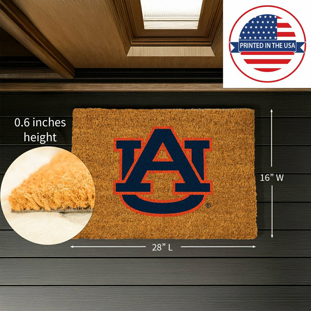 Coir Mat, 16"x28", Auburn University, Collegiate