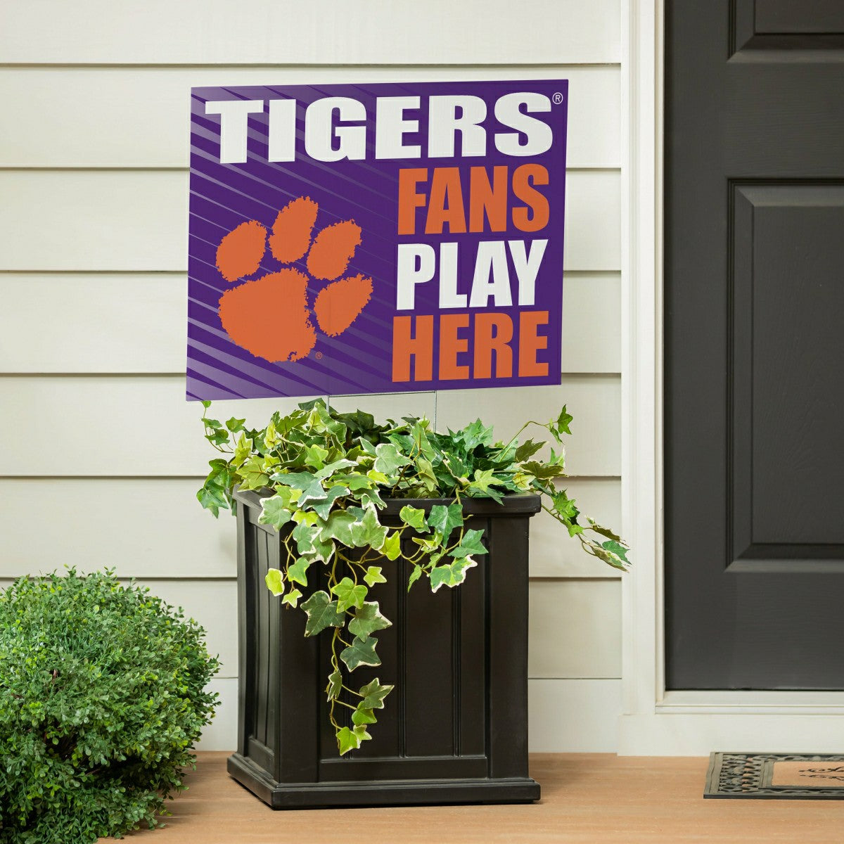 Clemson University Coroplast Yard Sign "Fans Play Here", Collegiate, Home