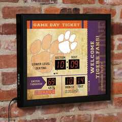 Scoreboard Wall Clock, Clemson, Collegiate, Home