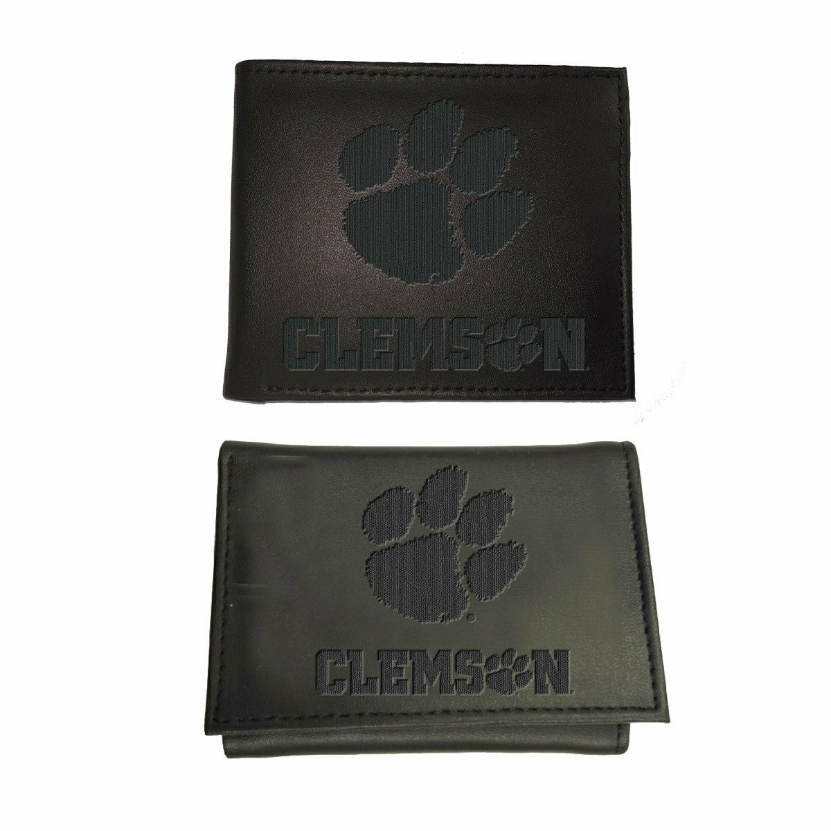 Clemson University, Bi-Fold and Tri-Fold Wallet Gift Set, Black, Collegiate, Home